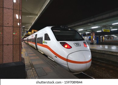 HUALIEN/TAIWAN - November 23, 2019: Taroko Express On The Main Station In Taipei