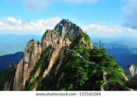 Huangshan Mountains in China