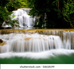 Huay Mae Khamin, Waterfall In West Of Thailand