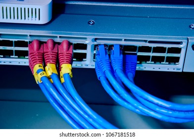 hub, ip line connection, broadcast control - Shutterstock ID 1067181518
