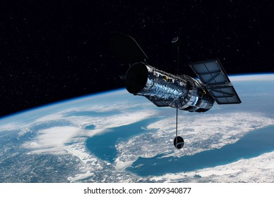 The Hubble Space Telescope is a space telescope that was launched into low earth orbit in 1990