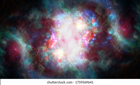 Hubble views galaxy and nebula. Elements of this image furnished by NASA.