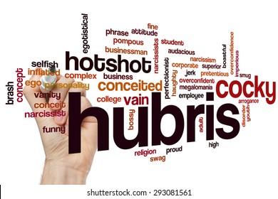 Hubris Concept Word Cloud Background