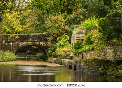 Huddersfield Narrow Canal At Uppermill,England UK.