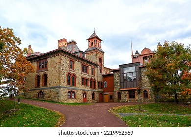 HUDSON, NEW YORK - 18 OCT 2022:  Olana State Historic Site, The Estate Was Home To Frederic Edwin Church, One Of The Major Figures In The Hudson River School Of Landscape Painting.