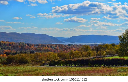 Hudson River In Fall, New York