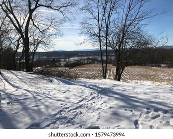 Hudson Valley Winter Farm Landscape