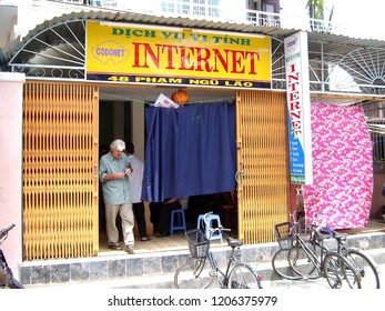 Hue / Vietnam - June 30, 2002: An Internet Café In Downtown Hue, Vietnam, On June 30, 2002.