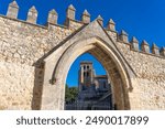 The Huelgas monastery in the city of Burgos in a sunny day. Castilla y Leon, Spain.