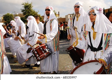 HUELVA - JANUARY 5: Three Kings, January 5th Each Year Sees The Celebration Of Traditional Kings Day Parade, As Caspar, Balthazar And Melchior, January 5, 2011 In Huelva, Andalusia, Spain