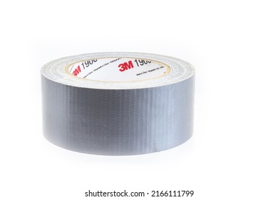 Huelva, Spain - June 10, 2022: A Duct Tape Roll Branded 3m, Also Called Duck Tape, Is Cloth- Or Scrim-backed Pressure-sensitive Tape, Often Coated With Polyethylene.