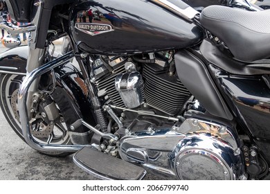 Huelva, Spain - October 30, 2021: Harley Davidson Motorcycle Of Spanish Royal Guard