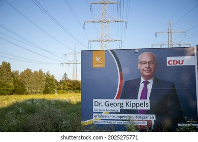 Huerth, NRW, Germany, 08 15 2021, Election Posters For The Federal Election 2021, CDU Christian Democratic Union