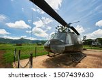 Huey Helicopter in Khe Sanh combat base  (DMZ, Quan Tri province, Vietnam)