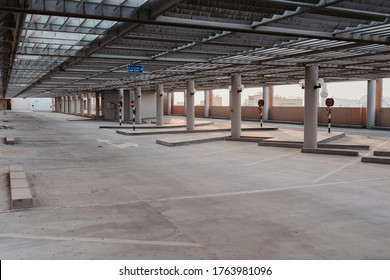 Huge Abandoned Car Parking Lot