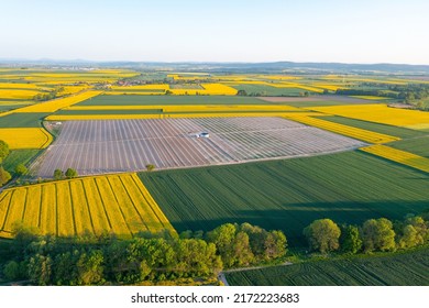 Huge areas of greenhouses for growing vegetables and fruits. Greenhouse farming in the fields, agriculture. - Powered by Shutterstock