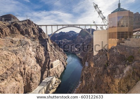 Huge bridge at Hover Dam