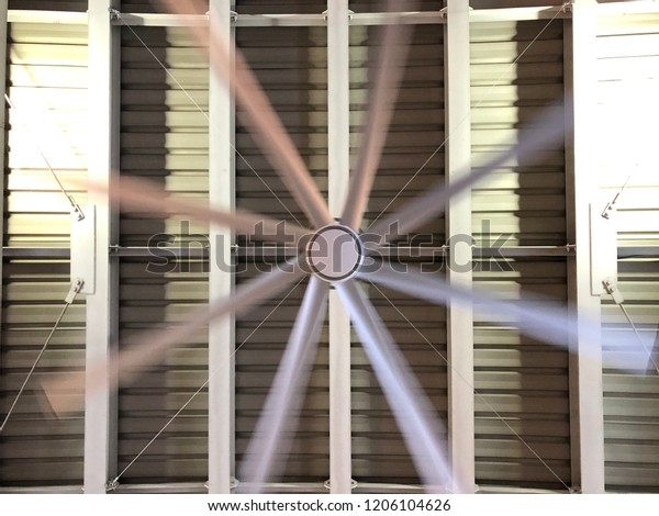 Huge Ceiling Fan Spinning Stock Photo Edit Now 1206104626