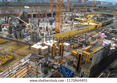 Huge construction site, Vienna, Austria 