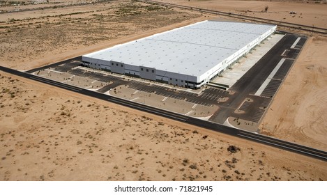 Huge Distribution Center Aerial