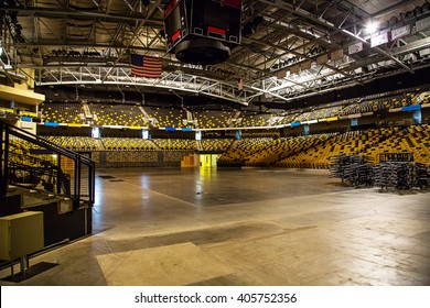 Huge Empty Indoor Stadium Arena,located In The Orlando, Florida, USA.