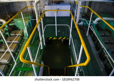 huge engine compartment of the ship
