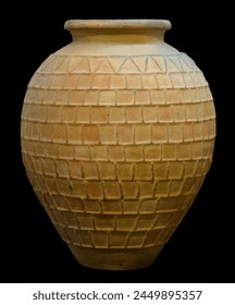 Huge Etruscan Pottery Pithos - Checkerboard Pattern