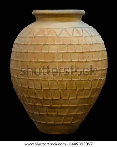 Huge Etruscan Pottery Pithos - Checkerboard Pattern