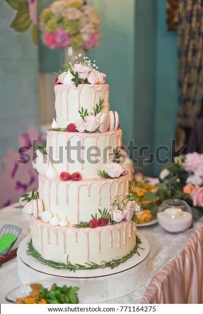 Huge Four Layer Wedding Cake Stock Photo Edit Now 771164275