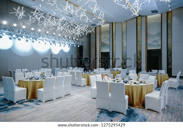 Huge Hall Interior Red Carpet Ceiling Stock Photo Edit Now