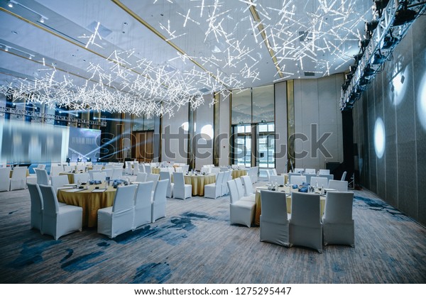 Huge Hall Interior Red Carpet Ceiling Stock Photo Edit Now