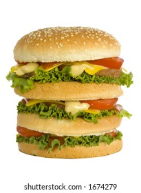 huge hamburger - front view