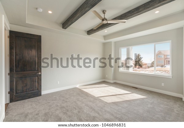 Huge Master Bedroom Wood Beams Stock Photo Edit Now 1046896831