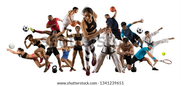 Huge multi sports\
collage athletics, taekwondo, tennis, karate, soccer, basketball,\
football, bodybuilding,\
etc