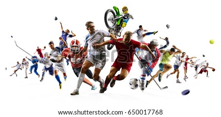 Huge multi sports collage soccer basketball football hockey baseball boxing etc