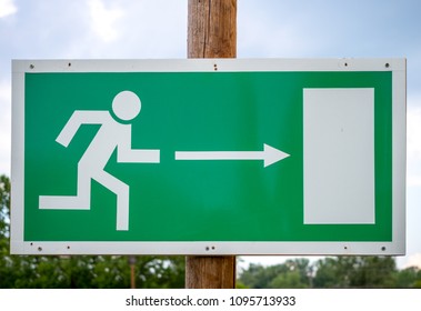 Huge Outdoor Exit Sign On Wooden Stock Photo 1095713933 | Shutterstock