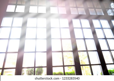 Huge Panoramic Window And The Rays Of Light