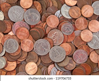 Huge Pile Of The US Coins