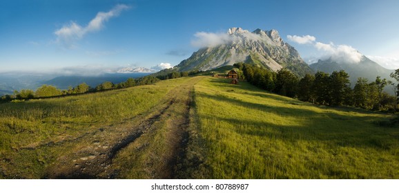 Huge Size Panoramic Image Suitable For Large Prints. Also Very Nice Desktop Wallpaper. Place Is Komovi Mountains In Montenegro.