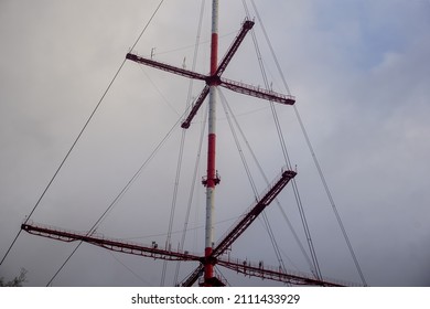 Huge TV Tower In The City Of Yuzhno Sakhalinsk