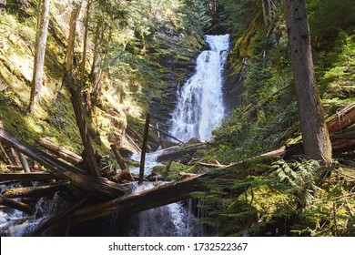 Huge Waterfall In Eaton Creek In Fraser Valley, BC