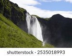 A huge waterfall in Iceland