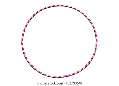 The hula Hoop silver with purple isolated on white background. Gymnastics, fitness,diet.