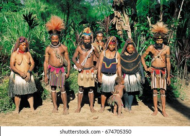 Huli Highland People In Tari Papua New Guinea, June 2013.
