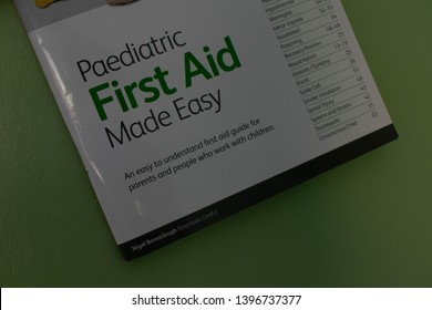 Hull, Britain - 11th May 2019: First Aid Life Saving Training Paediatric Manual Made Easy For Students Attending A Basic First Aid At Work Course To Learn The Skill That Is Useful For Parents