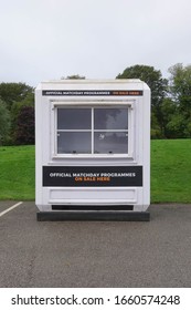 HULL, ENGLAND - OCTOBER 15, 2019: An Official Matchday Programme Stall Outside KCOM Stadium In Hull, England