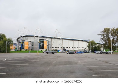 HULL, ENGLAND - OCTOBER 15, 2019: View Of KCOM Stadium From The Car Park In Hull, England