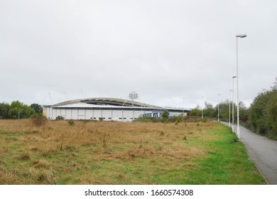 HULL, ENGLAND - OCTOBER 15, 2019: Exterior View Of KCOM Stadium In Hull, England