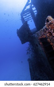 The Hull Of A Shipwreck Near Anguilla