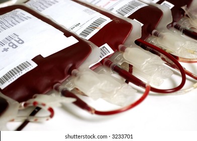 Human blood in storage